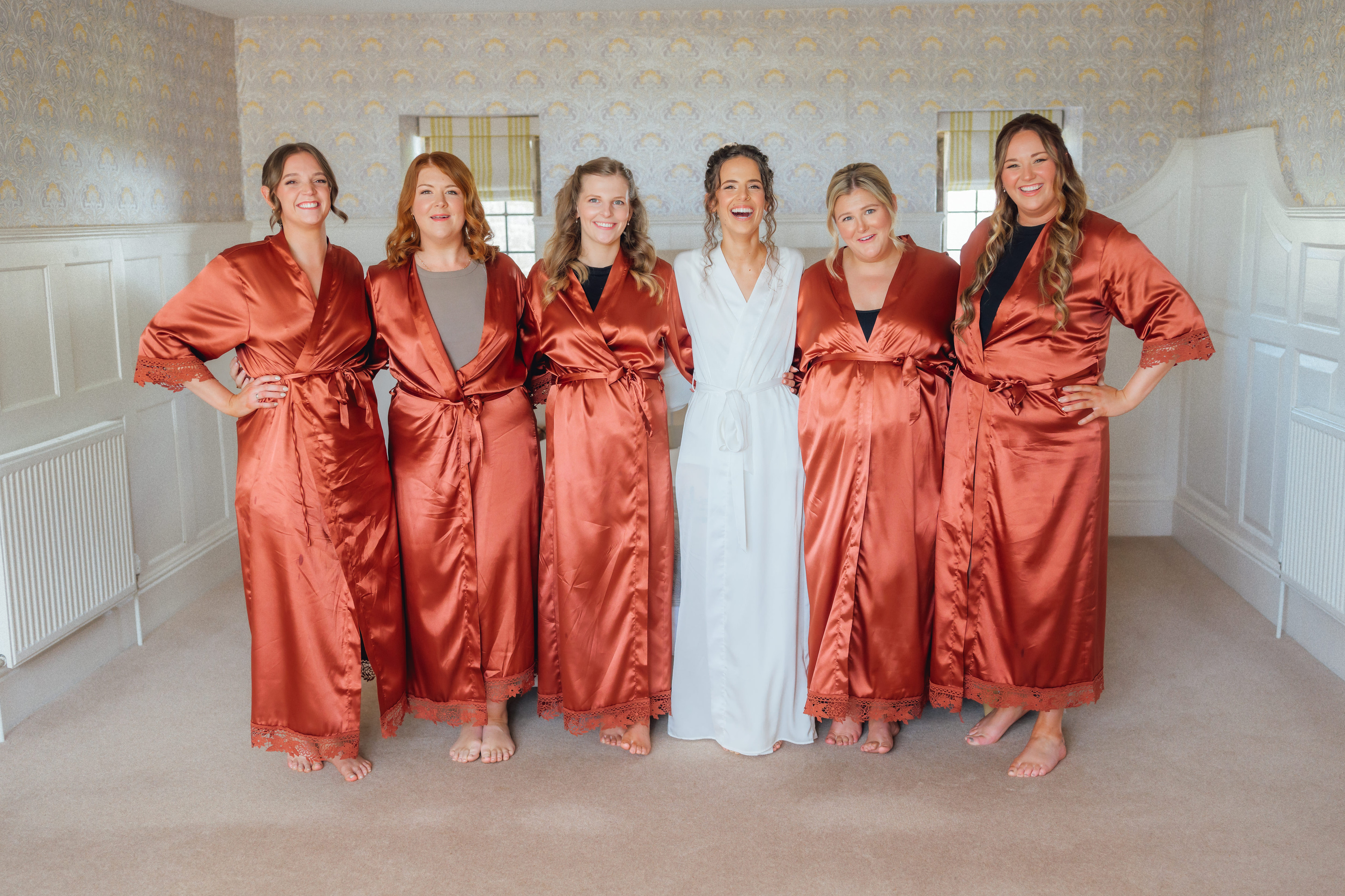 The bridesmaids in the morning