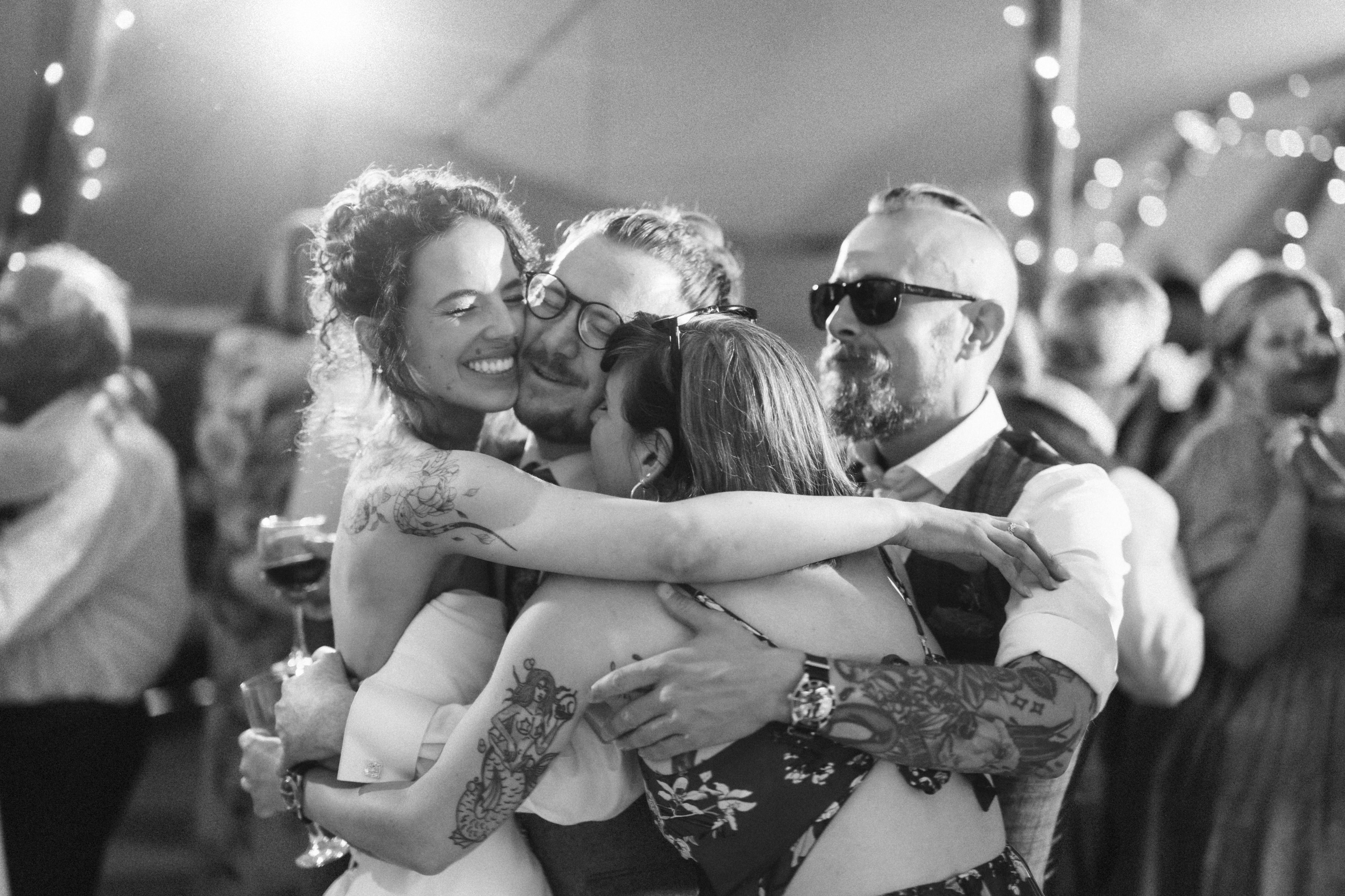 The dancefloor, in black and white